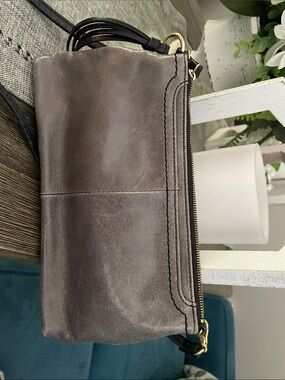 HOBO Brown Leather Crossbody Wristlet